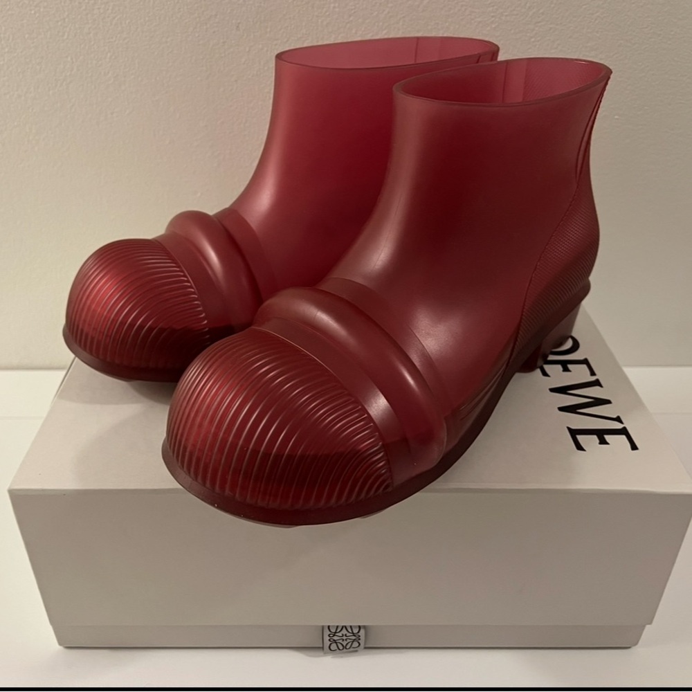 Loewe Red Ankle Boots